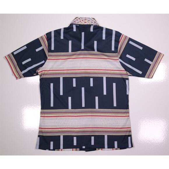 Alan Stuart Vintage 60's 70's Print Design Short Sleeve Button-Up Shirt Large - Picture 7 of 8